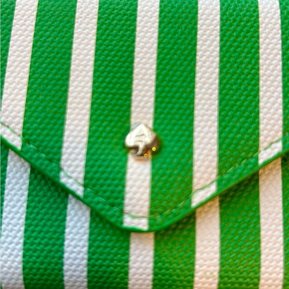 Kate Spade Striped Green and White Card Holder - Picture 3 of 5